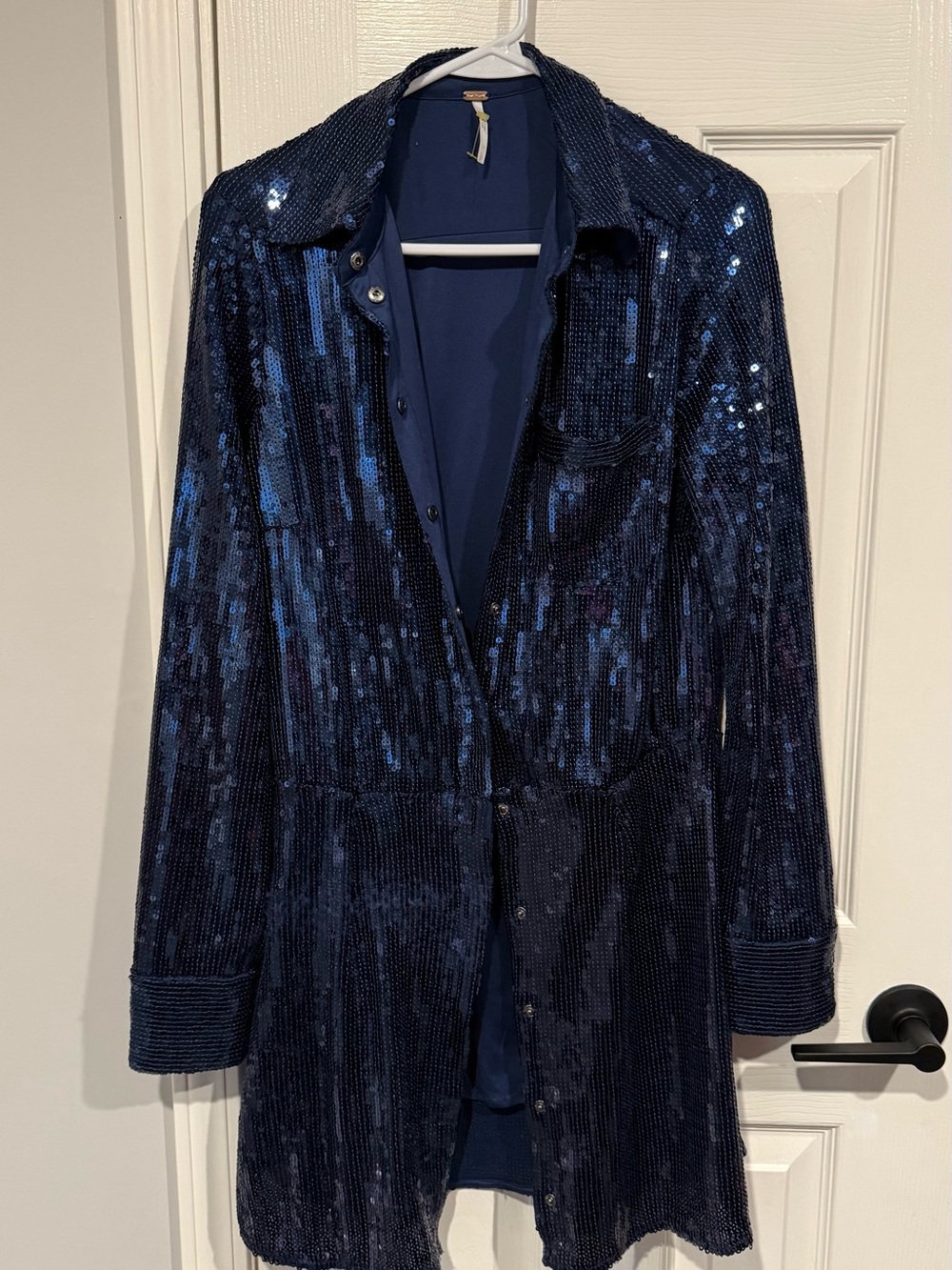 Free People sequin dress or long jacket Small